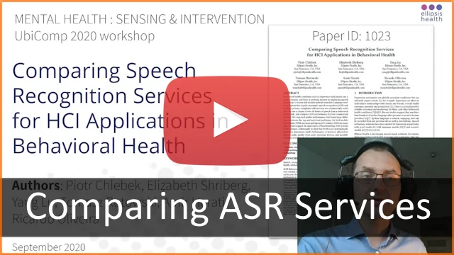 Comparing ASR Services for HCI Applications in Behavioral Health